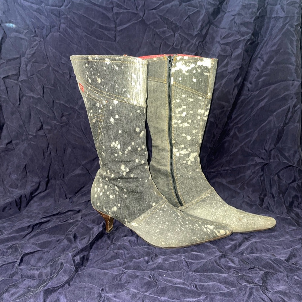 Rare Vintage Miss Sixty Denim Boots 39